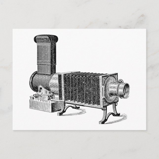 Vintage Antique Camera Vykort (Framsida)