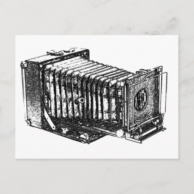 Vintage Antique Camera Vykort (Framsida)
