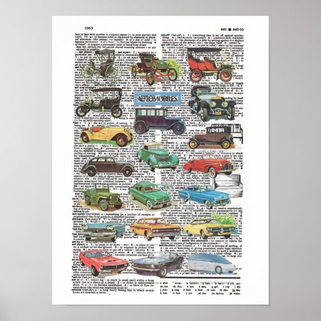 Vintage antique car poster  (Framsidan)