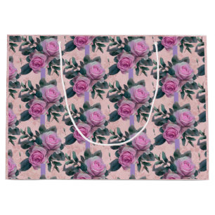 Vintage Antique Damask Rosa ros