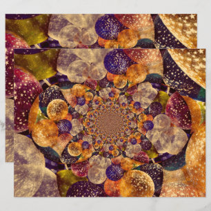 Vintage Antique Guld Lila Balloons Kaleidoscope