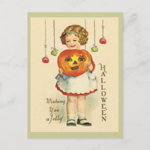 Vintage-Antique Halloween-vykort - JOBL Vykort