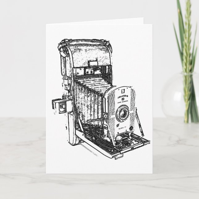 Vintage Antique-kamera Kort (Framsida)