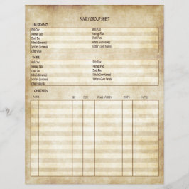 Vintage Antique look Genealogy Family Group Lakan Reklamblad