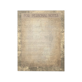 Vintage antique musik noter papper ephemera anteckningsblock