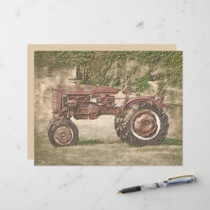 Vintage Antique Old Rustic Land Farm Tractor