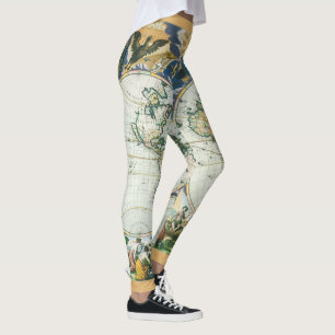 Vintage Antique Old World Map av Pieter Goos, 1666 Leggings