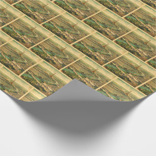 Vintage Antique Paris-utskrift Presentpapper