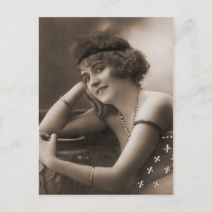 Vintage Antique Photos Porträtt of Flappers Vykort