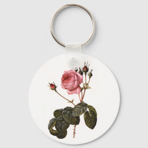 Vintage Antique Rosa Garden Ro i Bloom Nyckelring