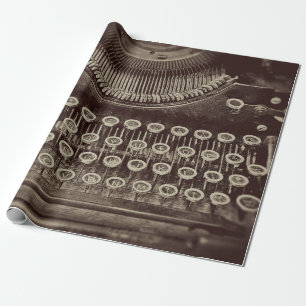 Vintage Antique Sepia Tone Old Typewriter Presentpapper