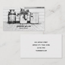 Vintage Antique Shop Black and White Land Jugs