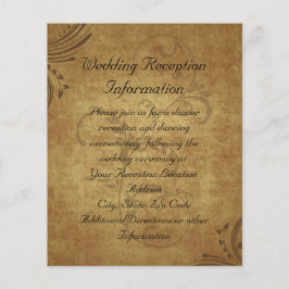 Vintage Antique Teastain Swirl Reception Karta