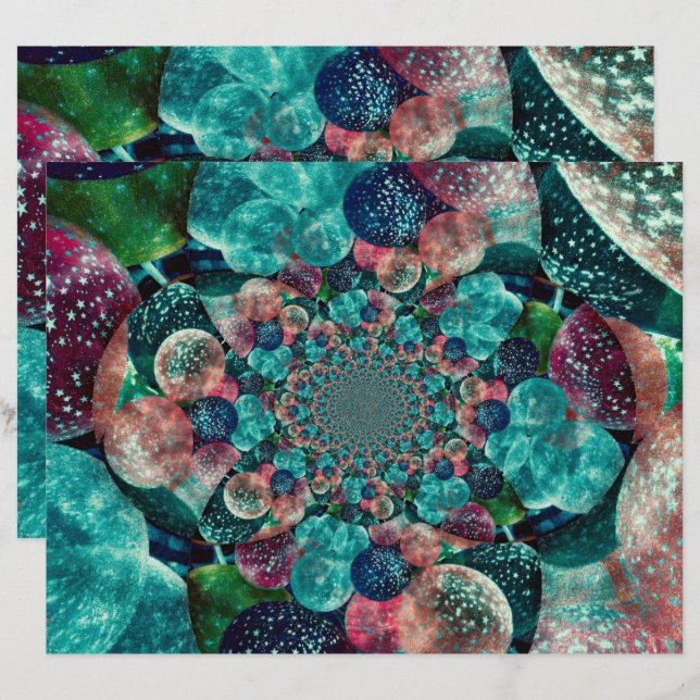 Vintage Antique Turcos Teal Blue Retro Balloations (Fram/baksida)