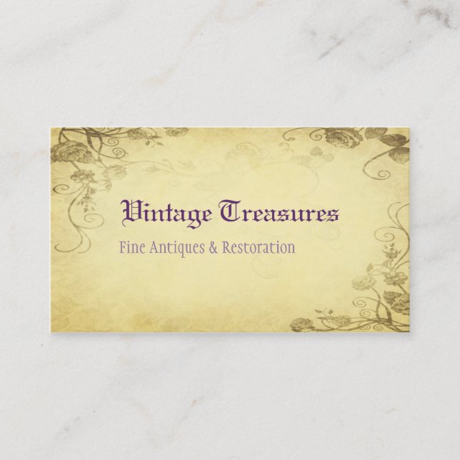 Vintage Antique Visitkort (Framsida)