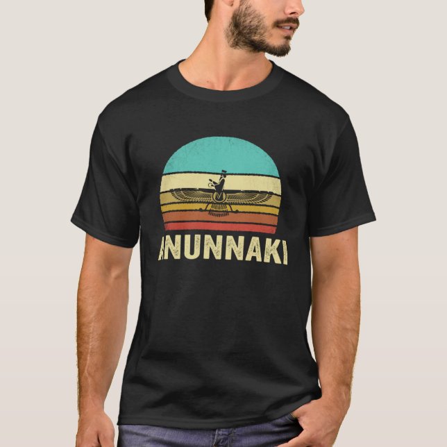 Vintage Anunnaki Sunset T Shirt (Framsida)