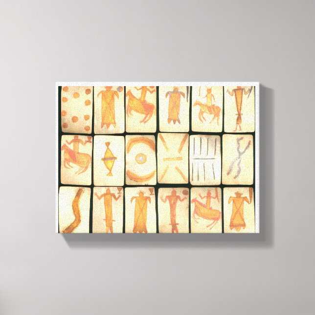 "Vintage Apache Drawings" Canvastryck (Framsida)