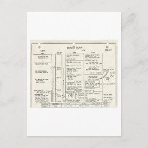 Vintage Apollo 11 Flygplan Vykort