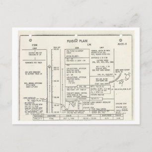 Vintage Apollo 11 Flygplan Vykort