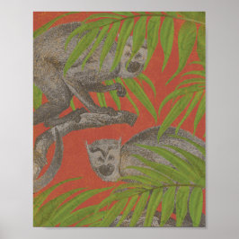 Vintage-apor Poster