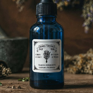 Vintage Apothecary Herbal Tincture Branding Självfärgande Stämpel