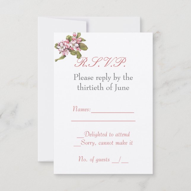 Vintage Apple Blommar OSA kort (Framsida)