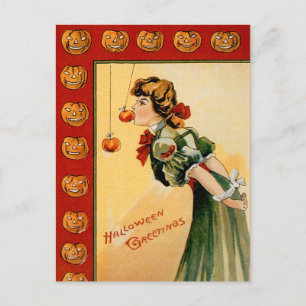 Vintage Apple Bobwing Halloween Vykort