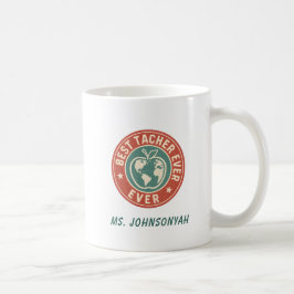 Vintage Apple Circular Best Teacher - märke Kaffemugg