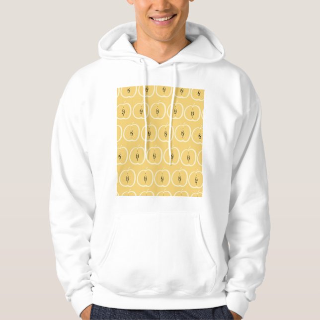 Vintage Apple Mönster: Tapet Design. Hoodie (Framsida)