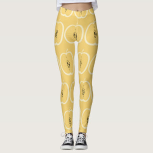 Vintage Apple Mönster: Tapet Design. Leggings