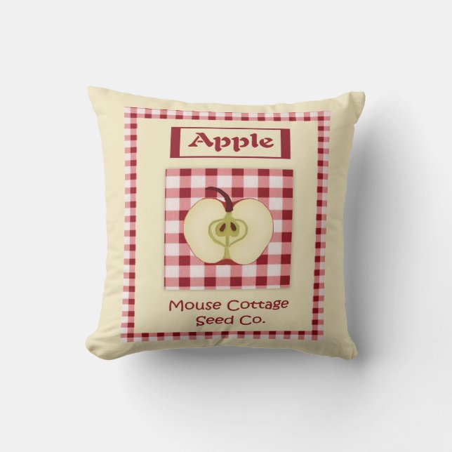 Vintage Apple Seeds Pillow Kudde (Framsida)