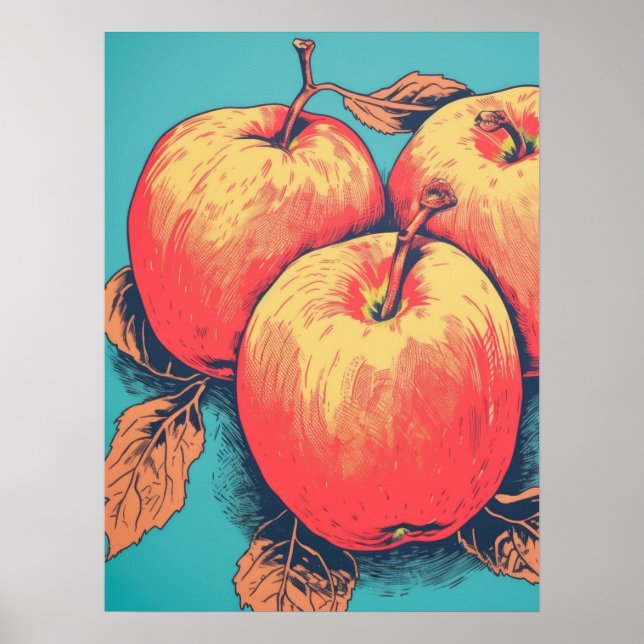 Vintage Apple Trio Poster (Framsidan)