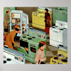 Vintage Appliance Showroom Store butik - butik, bu Poster