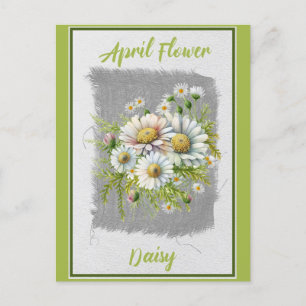 Vintage aprilblomma tusenskönas blommotiv vykort