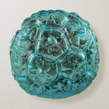 Vintage Aqua Art Glass-julprydnad