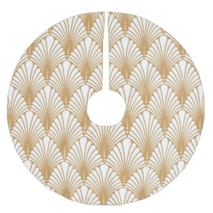 Vintage Arabesque Geometric Seamless Mönster Julgransmatta Borstad Polyester