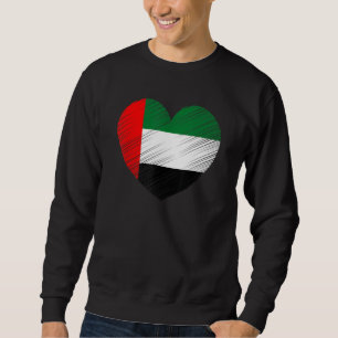 Vintage Arabförenta emiraten Emiratisk flagga stol Lång Ärmad Tröja