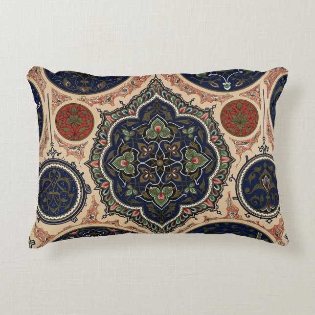 Vintage Arabian Mönster Prydnadskudde (Framsidan)