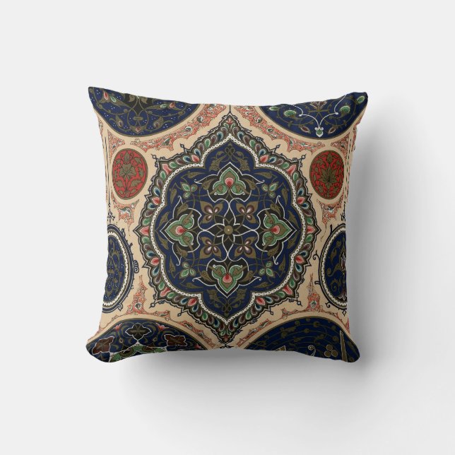 Vintage arabiskt mönster kudde (Framsida)