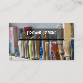 Vintage, arbetsbänk, verktyg handyman visitkort