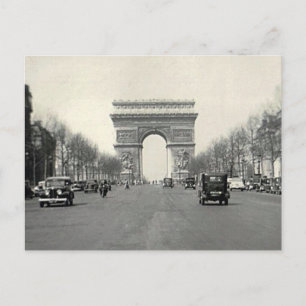 Vintage Arc de Triomphe Frankrike Vykort
