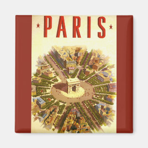 Vintage Arc de Triomphe, Paris, Frankrike Travel A Magnet