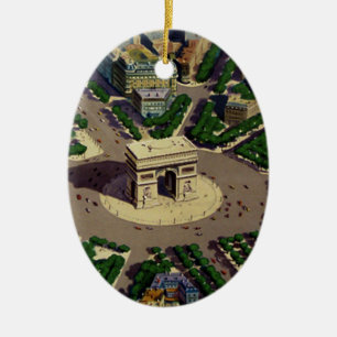 Vintage Arc de Triomphe Paris Ornament