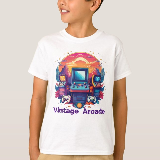 Vintage Arcade T Shirt (Framsida)