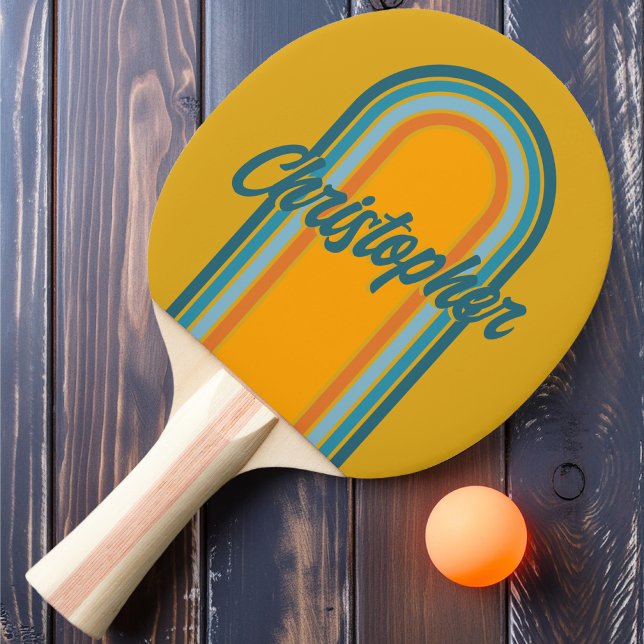 Vintage Arch Gul Slinga med Namn Pingisracket (Skapare uppladdad)