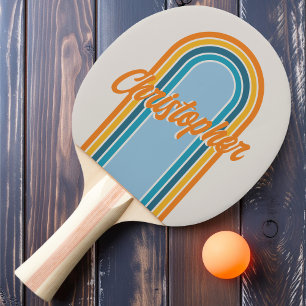 Vintage Arch Retro Regnbåge med namn Pingisracket