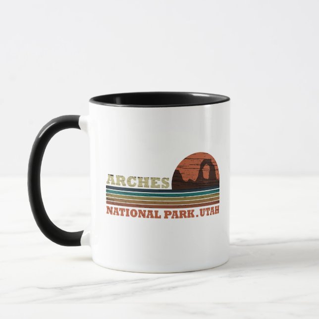 Vintage Arches National Park Moab Utah Mugg (Vänster)