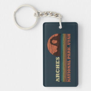 Vintage Arches National Park Moab Utah Nyckelring