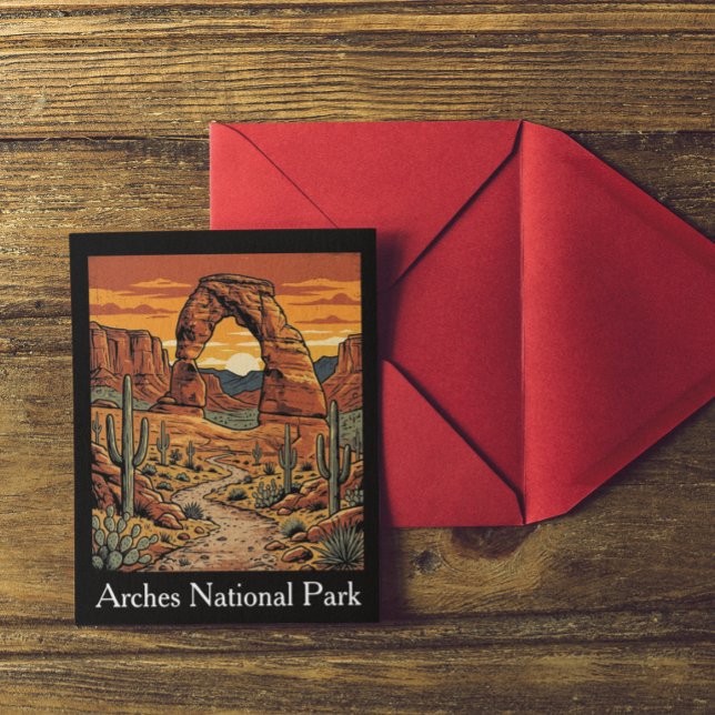 Vintage Arches National Park Utah Vykort (Vintage Arches National Park Utah Postcard)