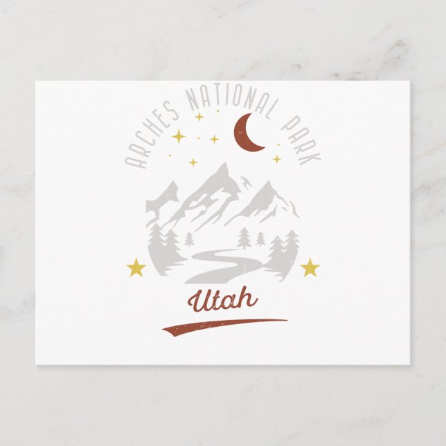 Vintage Arches nationalpark Utah Vykort (Framsida)